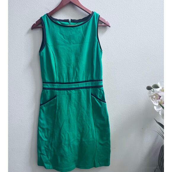 Boden Dresses & Skirts - Boden Green Navy Blue Sophisticated Sleeveless Ponte Knit Midi Dress Women's 4R